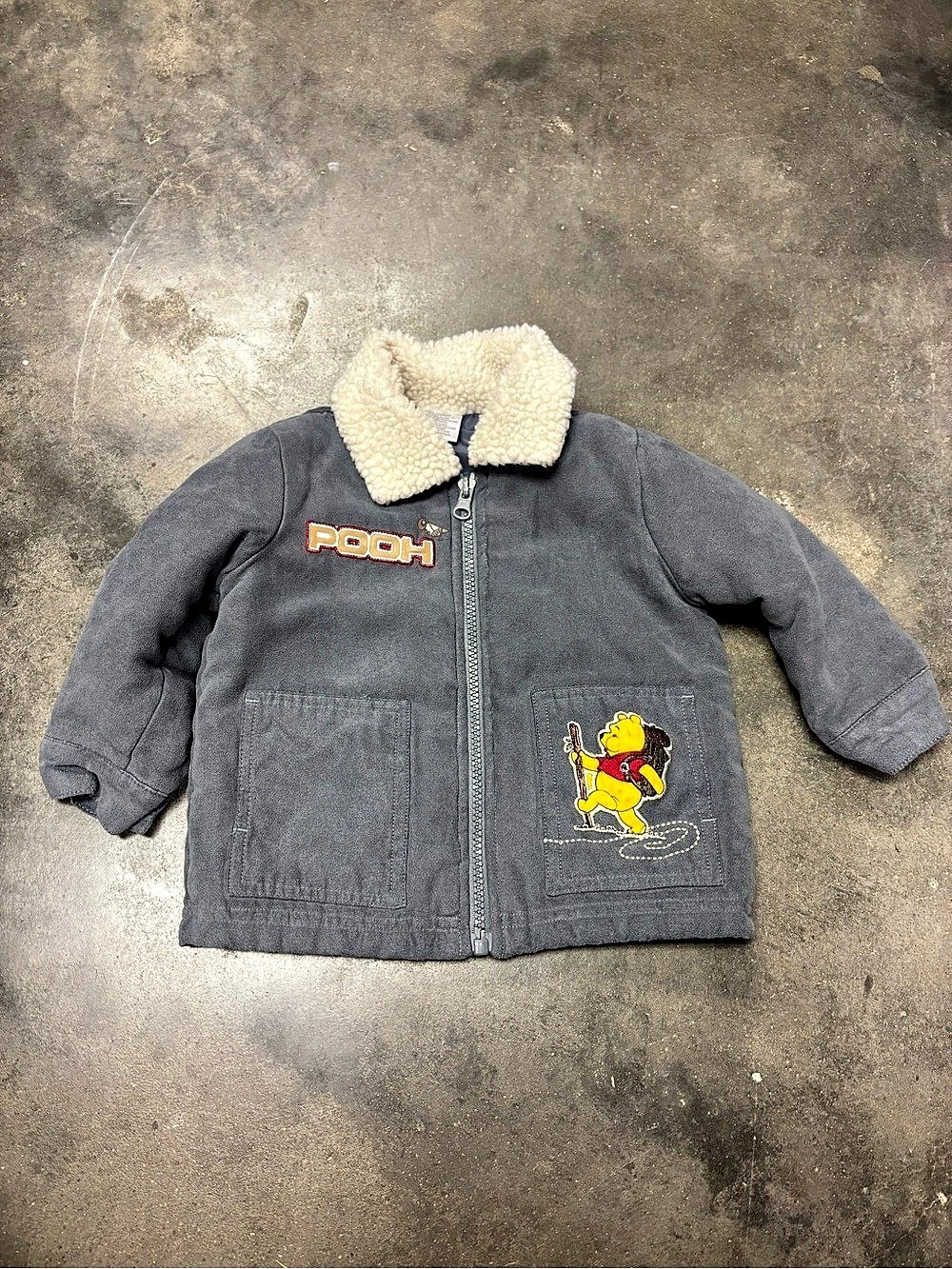 Disney Winnie the Pooh Boys 18 Gray Jacket Like New